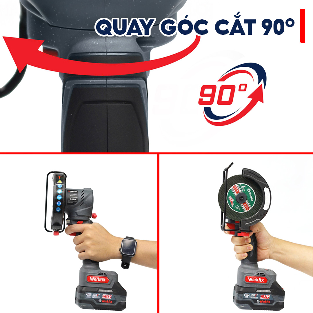 Máy Cắt Mini Workfix WF-AG100MN - Trục M10 - Có Đảo Chiều - Ảnh 4