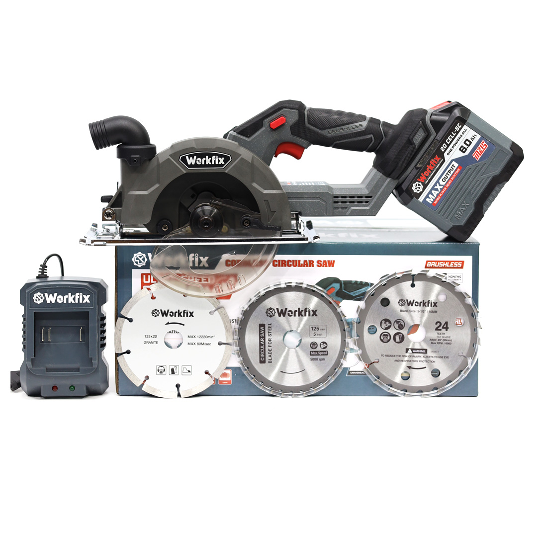 Máy cưa đĩa Workfix WF-CS150PRO - Đường kính đĩa150mm - Tặng 3 lưỡi cắt - Ảnh 9