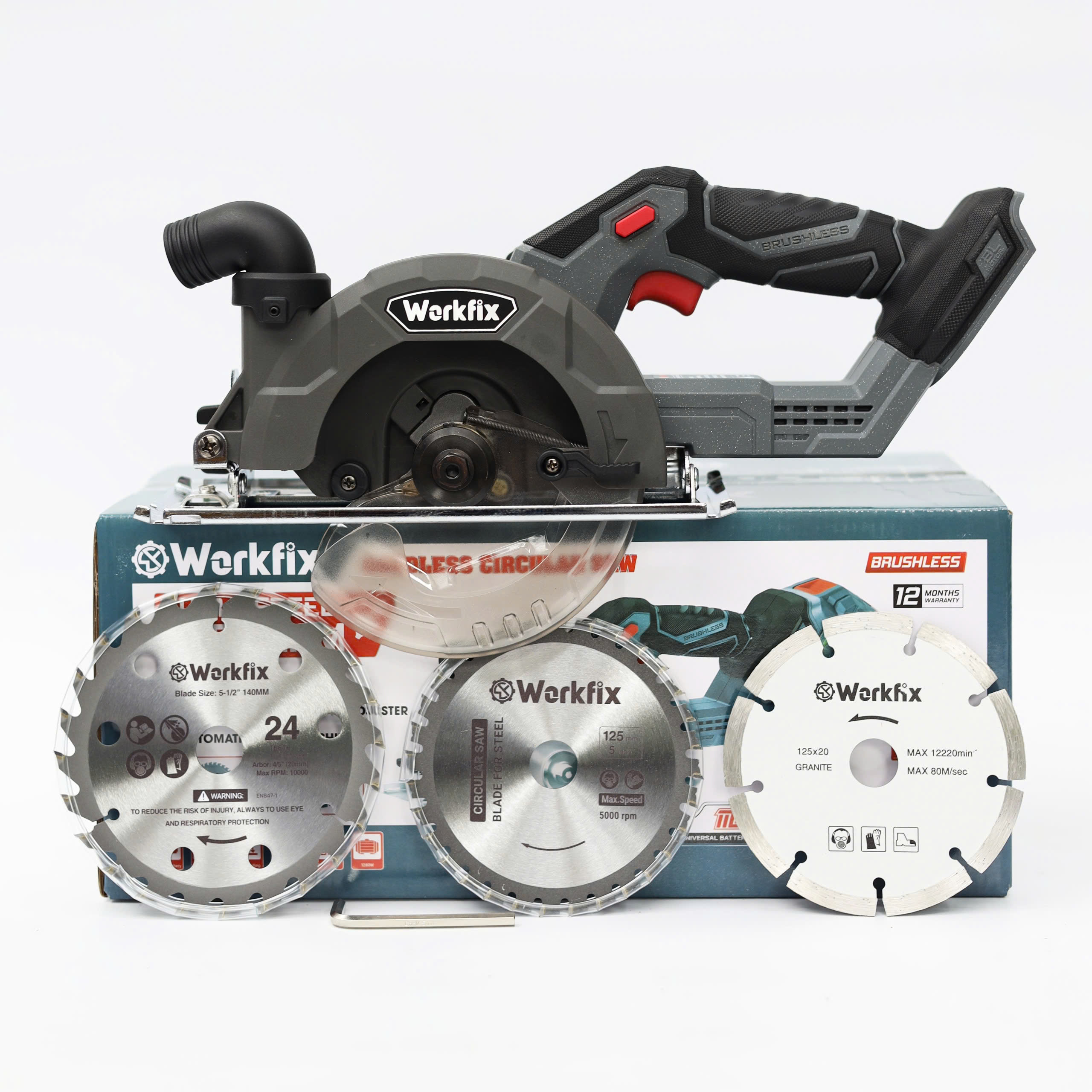 Máy cưa đĩa Workfix WF-CS150PRO - Đường kính đĩa150mm - Tặng 3 lưỡi cắt - Ảnh 6