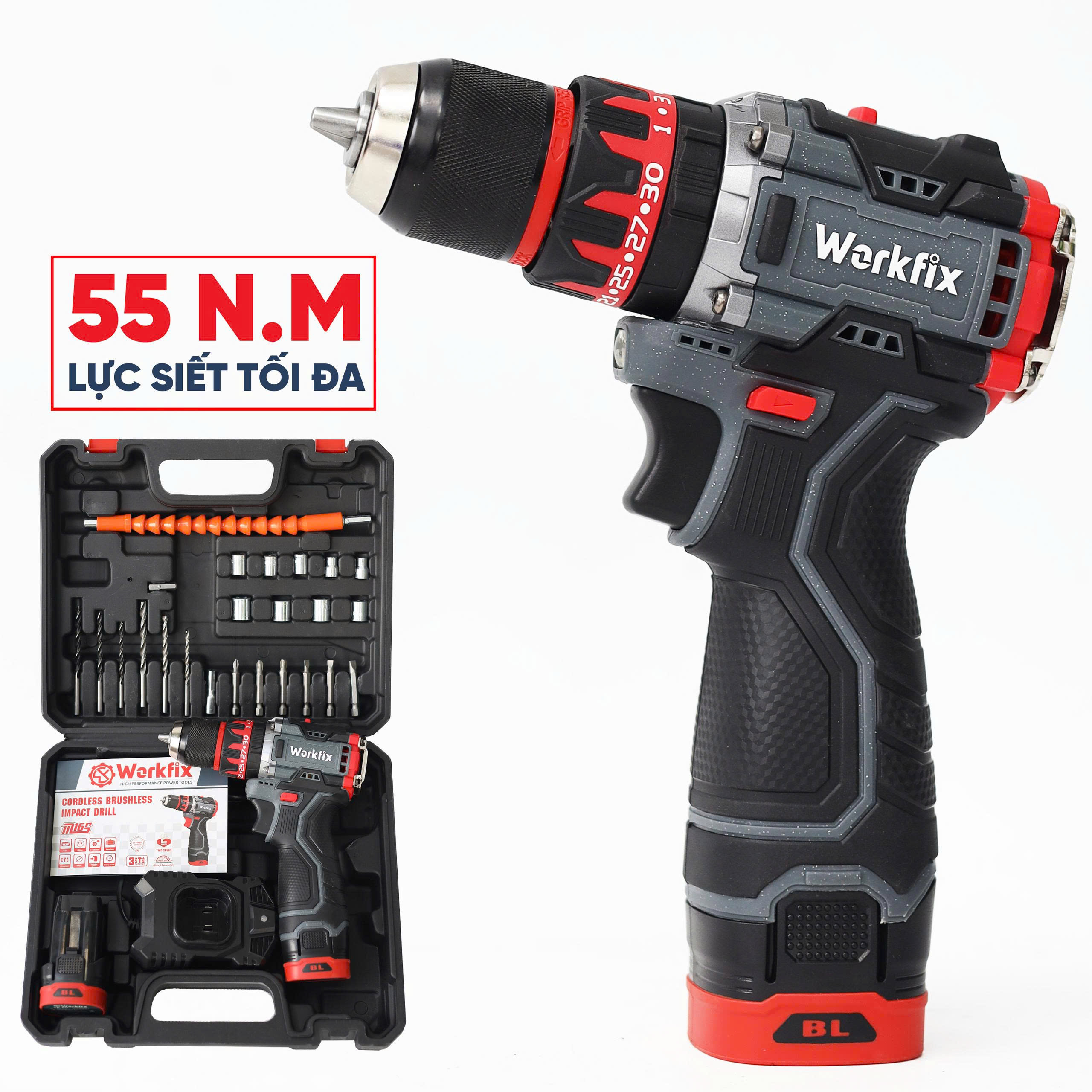Máy khoan pin WORKFIX WF-ID1610BL