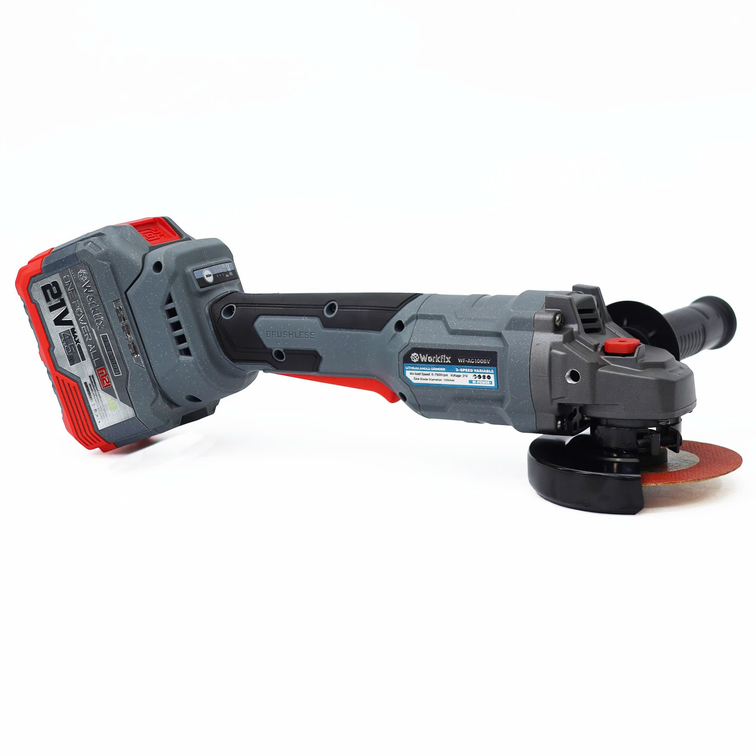 Máy mài góc pin 3 tốc độ Workfix WF-AG100BV - Không chổi than - Chống khởi động lại 11 Máy mài góc pin 3 tốc độ Workfix WF-AG100BV - Không chổi than - Chống khởi động lại - Ảnh 11