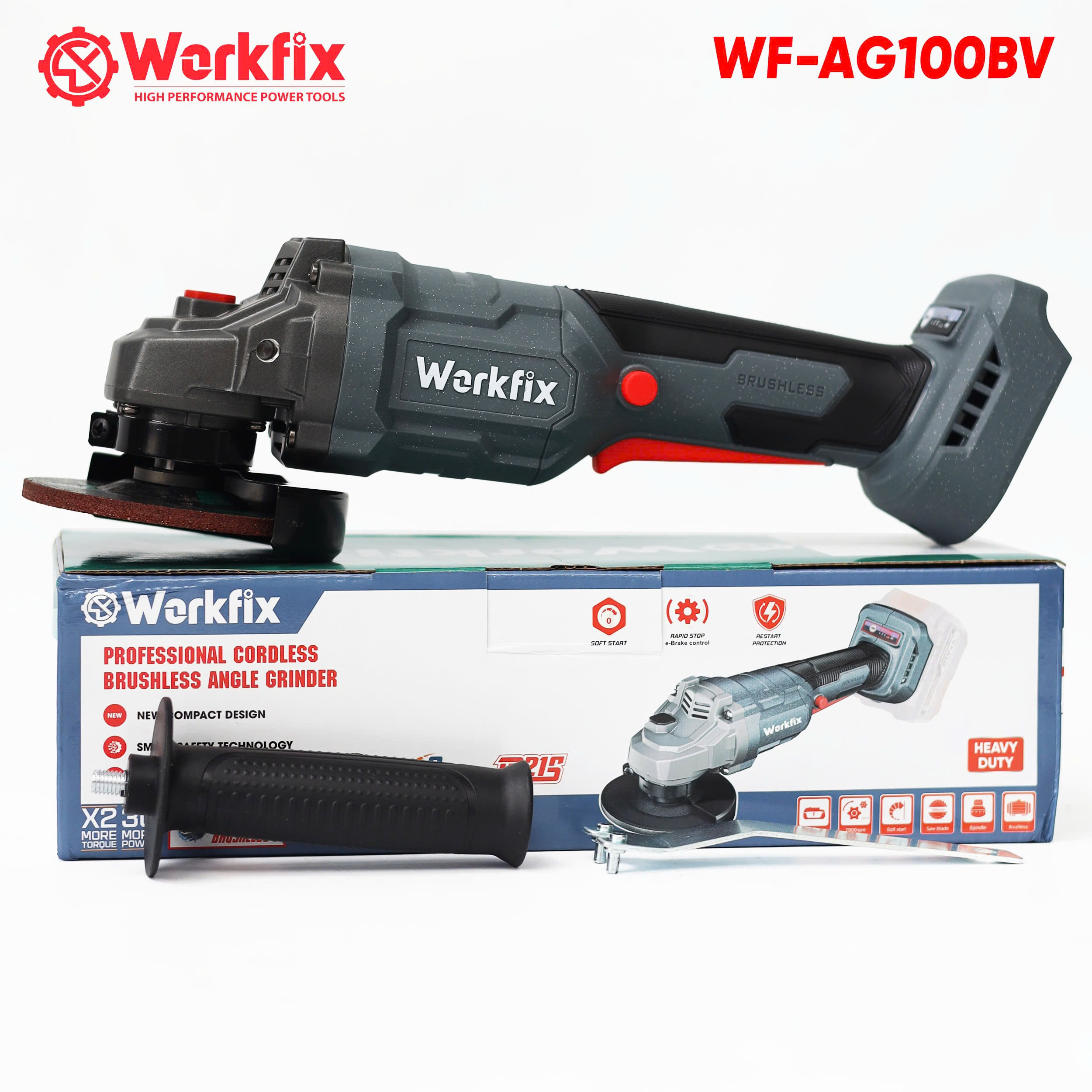 Máy mài góc pin 3 tốc độ Workfix WF-AG100BV - Không chổi than - Chống khởi động lại 7 Máy mài góc pin 3 tốc độ Workfix WF-AG100BV - Không chổi than - Chống khởi động lại - Ảnh 7