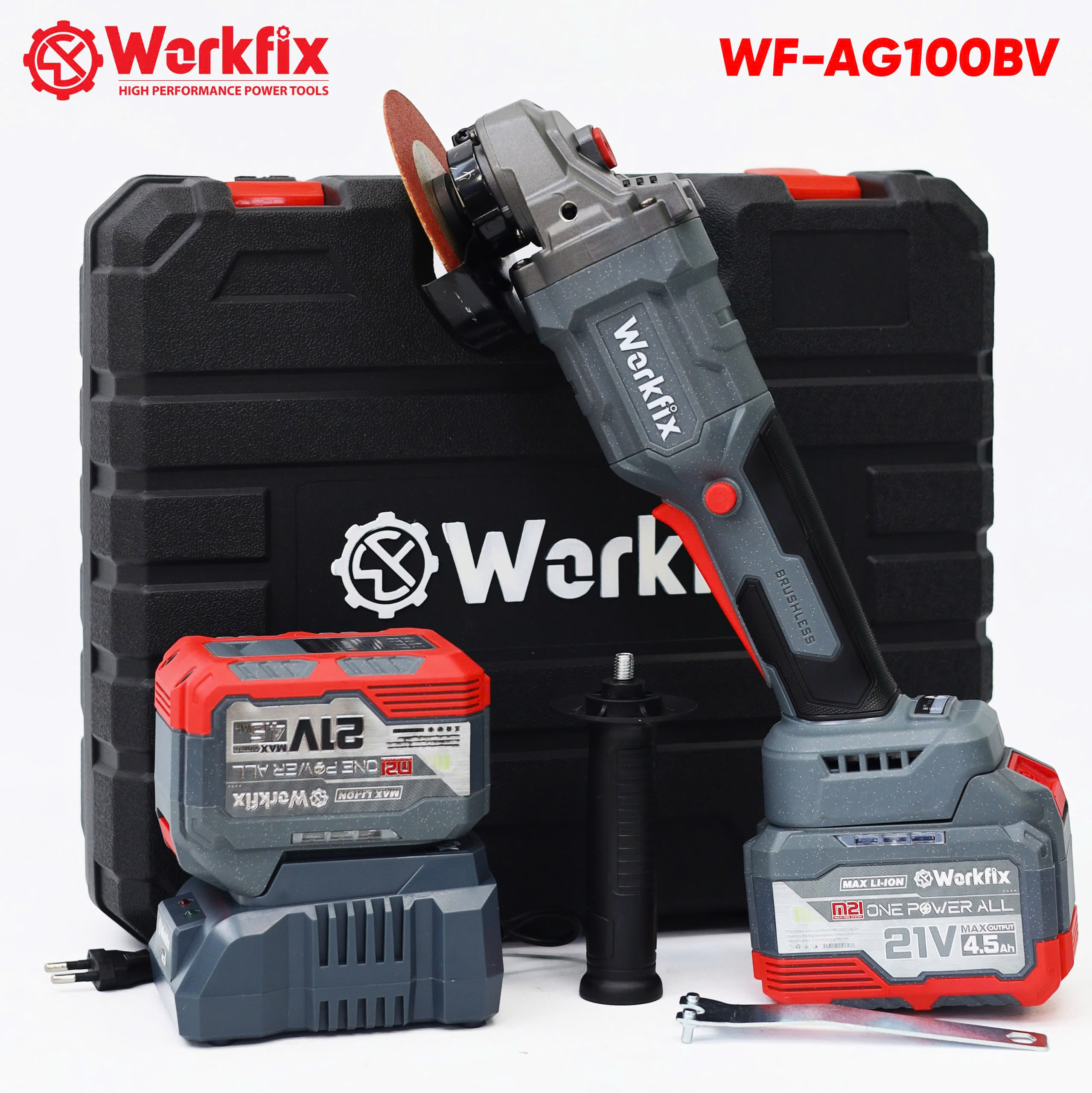 Máy mài góc pin 3 tốc độ Workfix WF-AG100BV