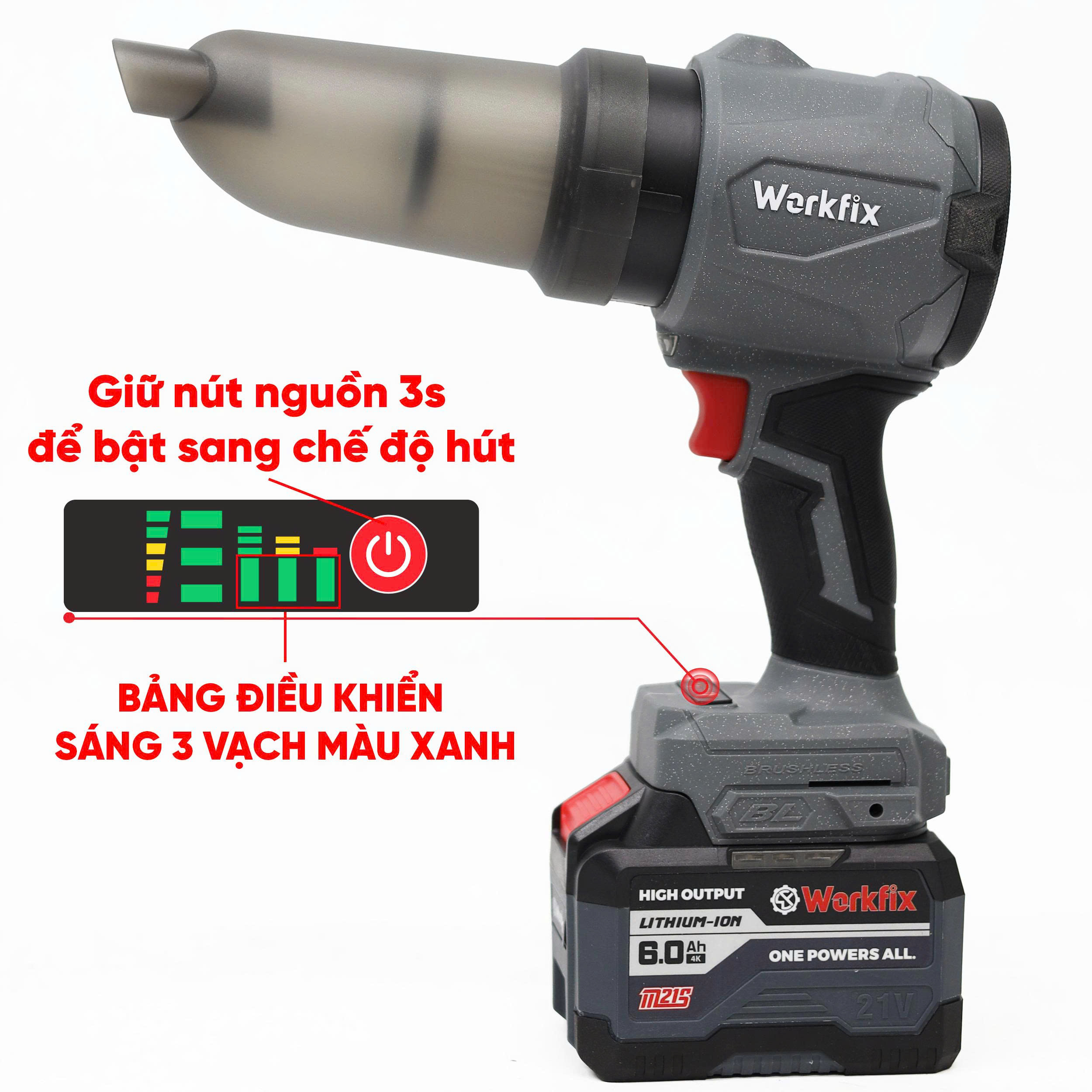 Máy thổi phản lực vừa thổi vừa hút Workfix WF-PL1000G - Ảnh 10