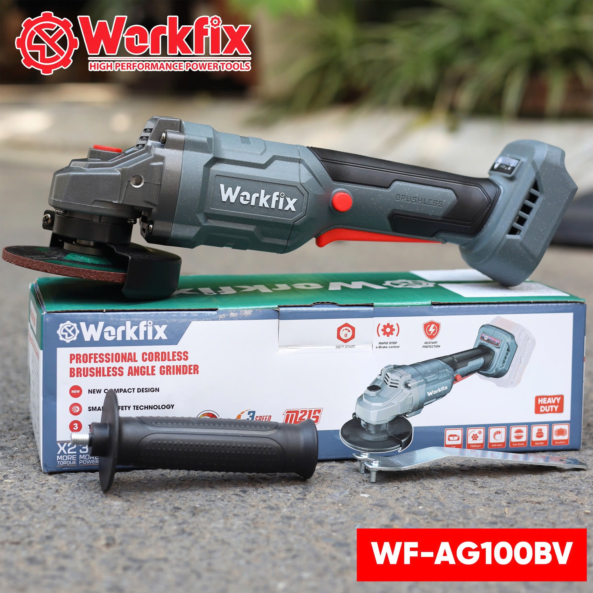 Máy mài góc pin 3 tốc độ Workfix WF-AG100BV - Không chổi than - Chống khởi động lại 15 Máy mài góc pin 3 tốc độ Workfix WF-AG100BV - Không chổi than - Chống khởi động lại - Ảnh 15
