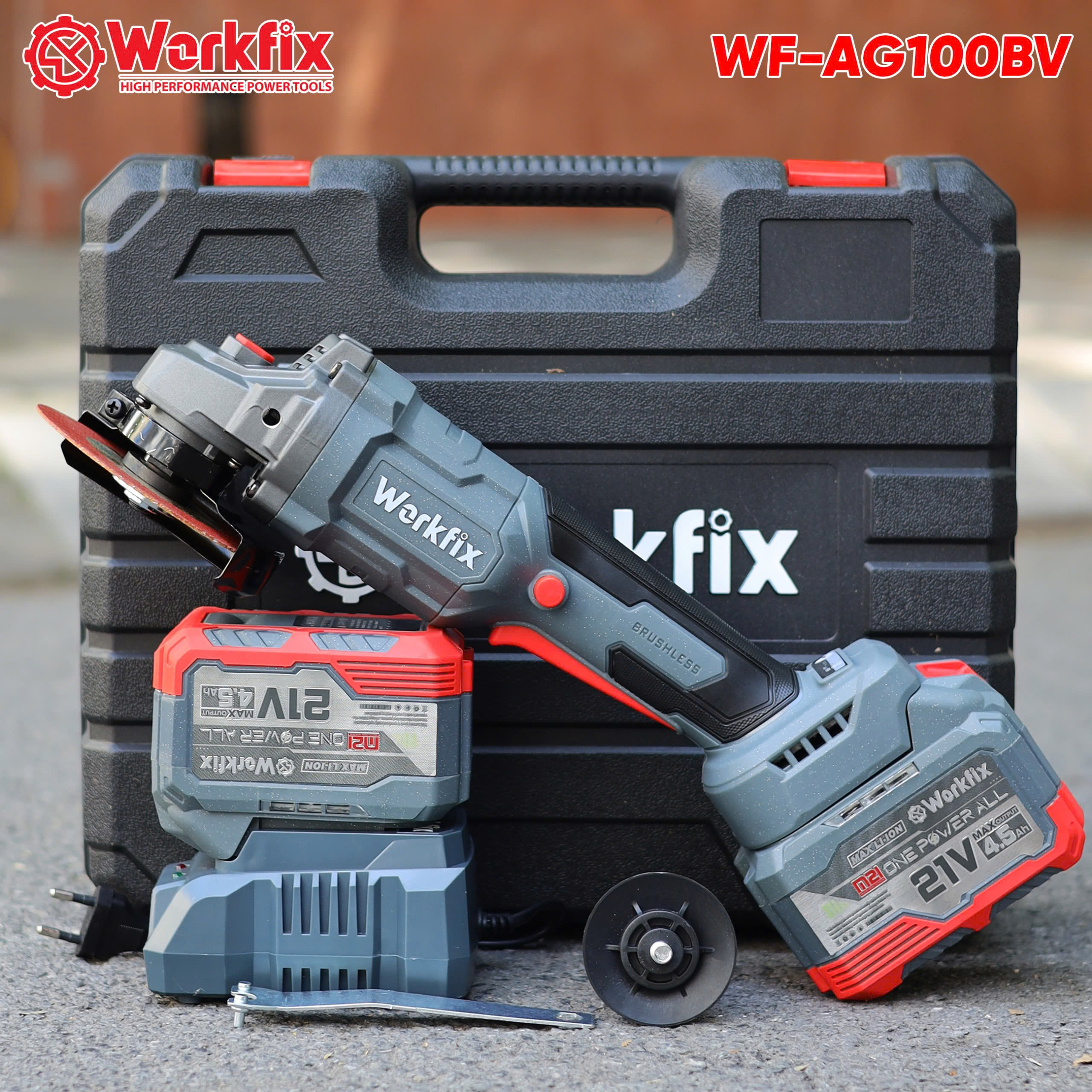 Máy mài góc pin 3 tốc độ Workfix WF-AG100BV - Không chổi than - Chống khởi động lại 14 Máy mài góc pin 3 tốc độ Workfix WF-AG100BV - Không chổi than - Chống khởi động lại - Ảnh 14