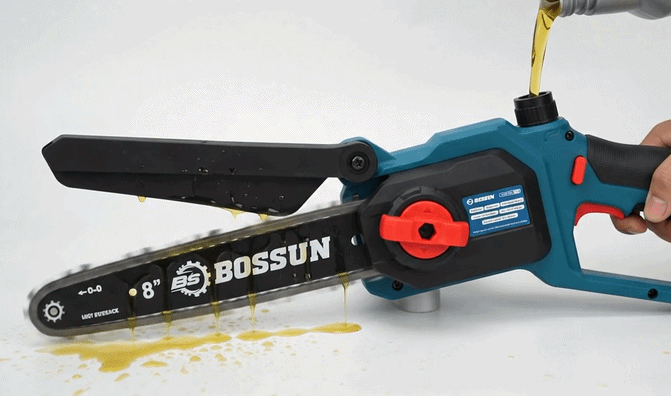 Máy cưa xích Bossun 8 inch - Tra nhớt tự động - Brushless - Model: Bossun BS-CS08BLC 4 Tra nhớt tự động