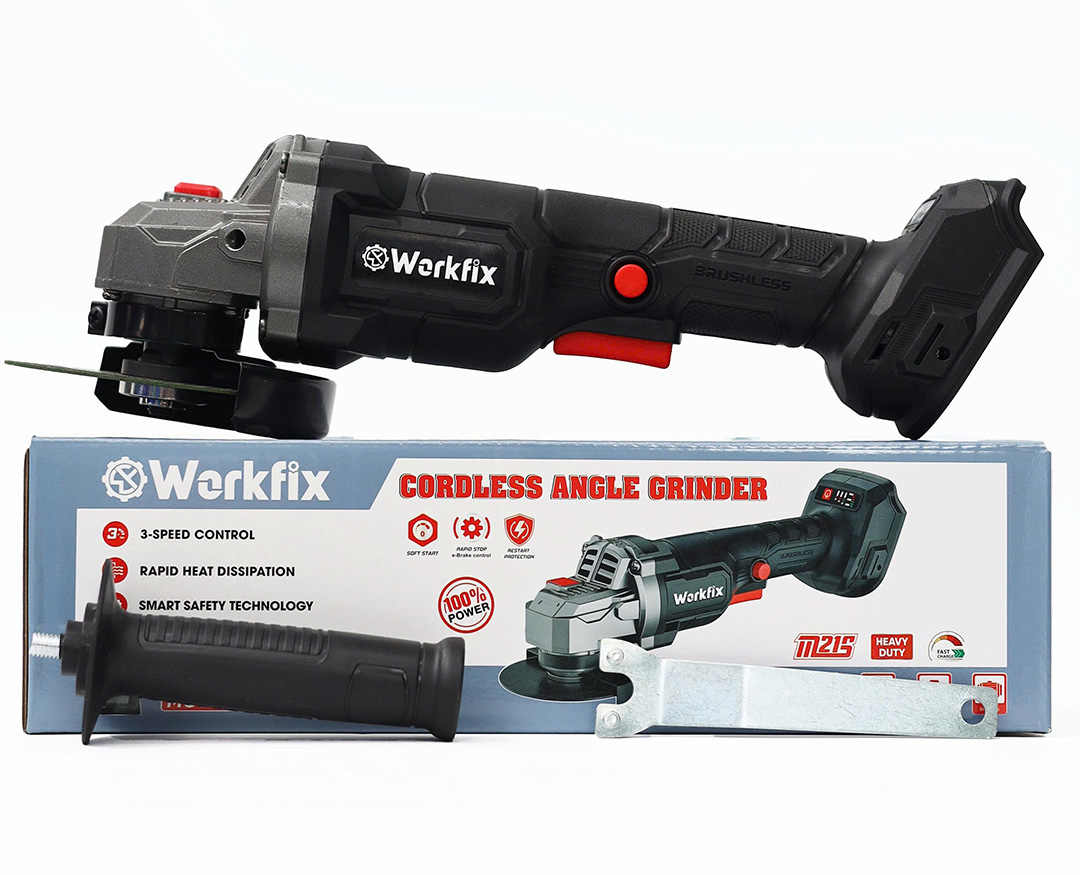 Thân máy mài góc Workfix WF-AG7900CP - 3 tốc độ - Chống sốc đá - 7900 vòng/phút 32 Máy mài góc WF-AG100BV