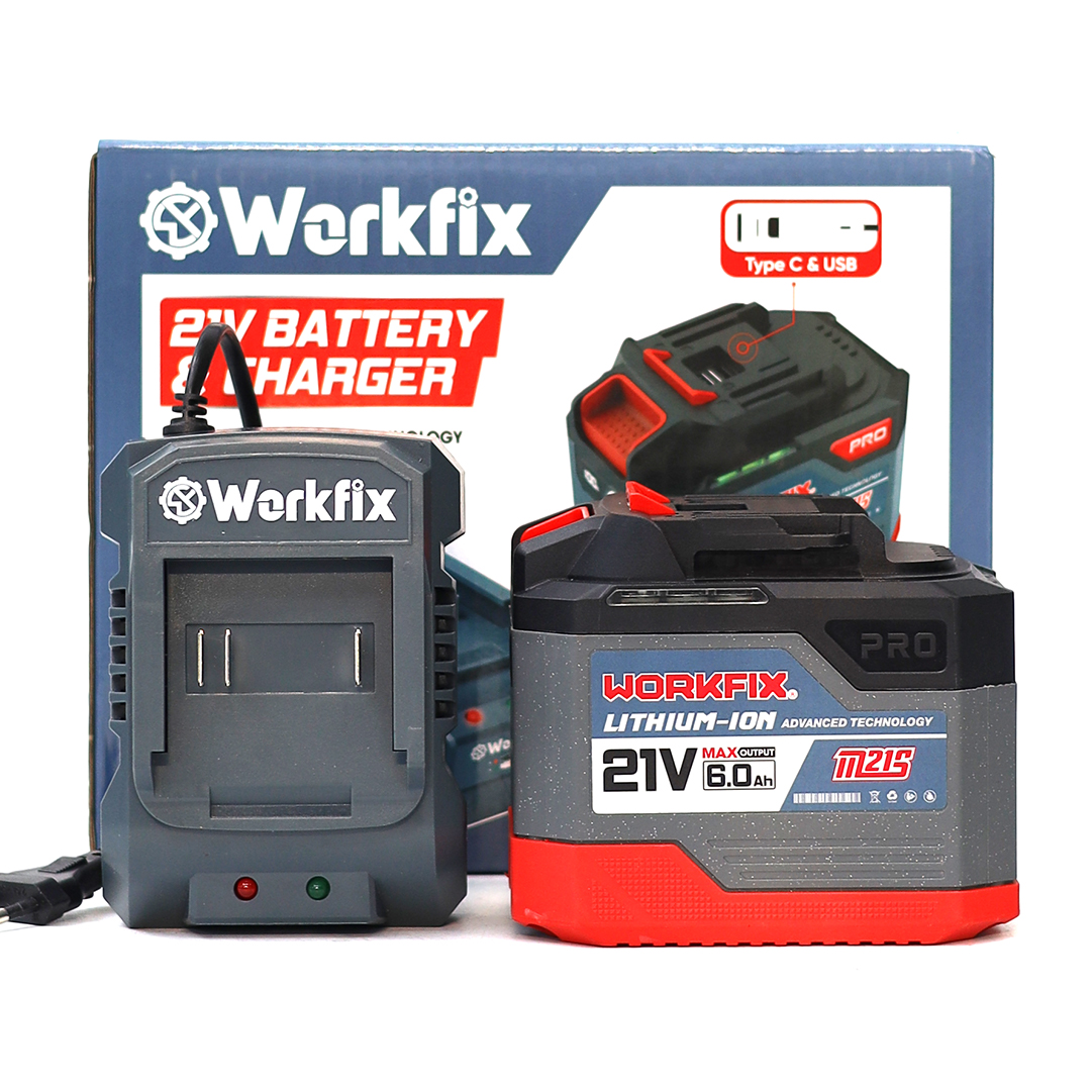 Combo pin sạc xịn Workfix