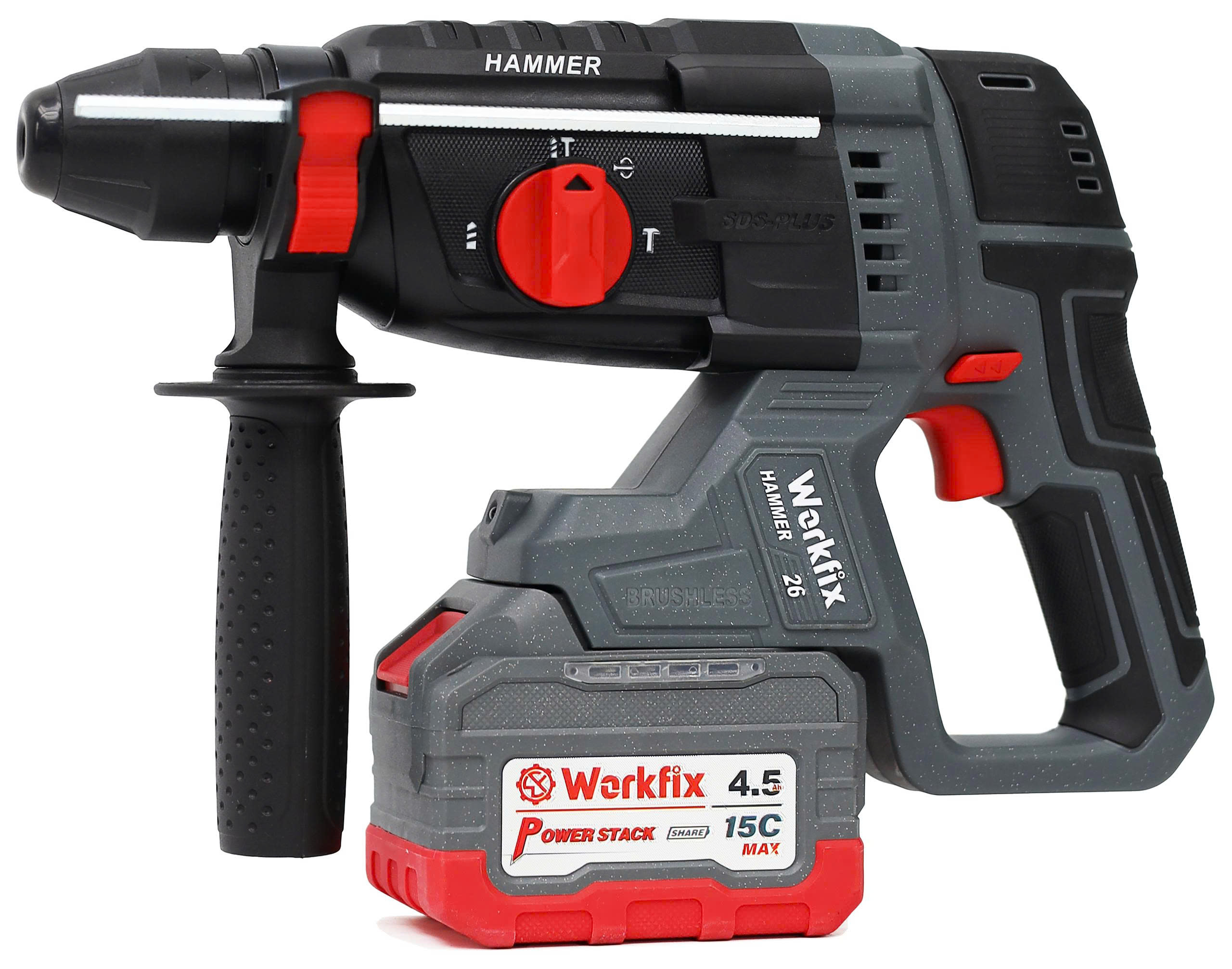 Máy khoan bê tông pin Workfix WF-RH2603CP-Lực đập:2.9J-Moto LÕI ĐỒNG 4 Máy khoan bê tông pin Workfix WF-RH2603CP-Lực đập:2.9J-Moto LÕI ĐỒNG - Ảnh 4