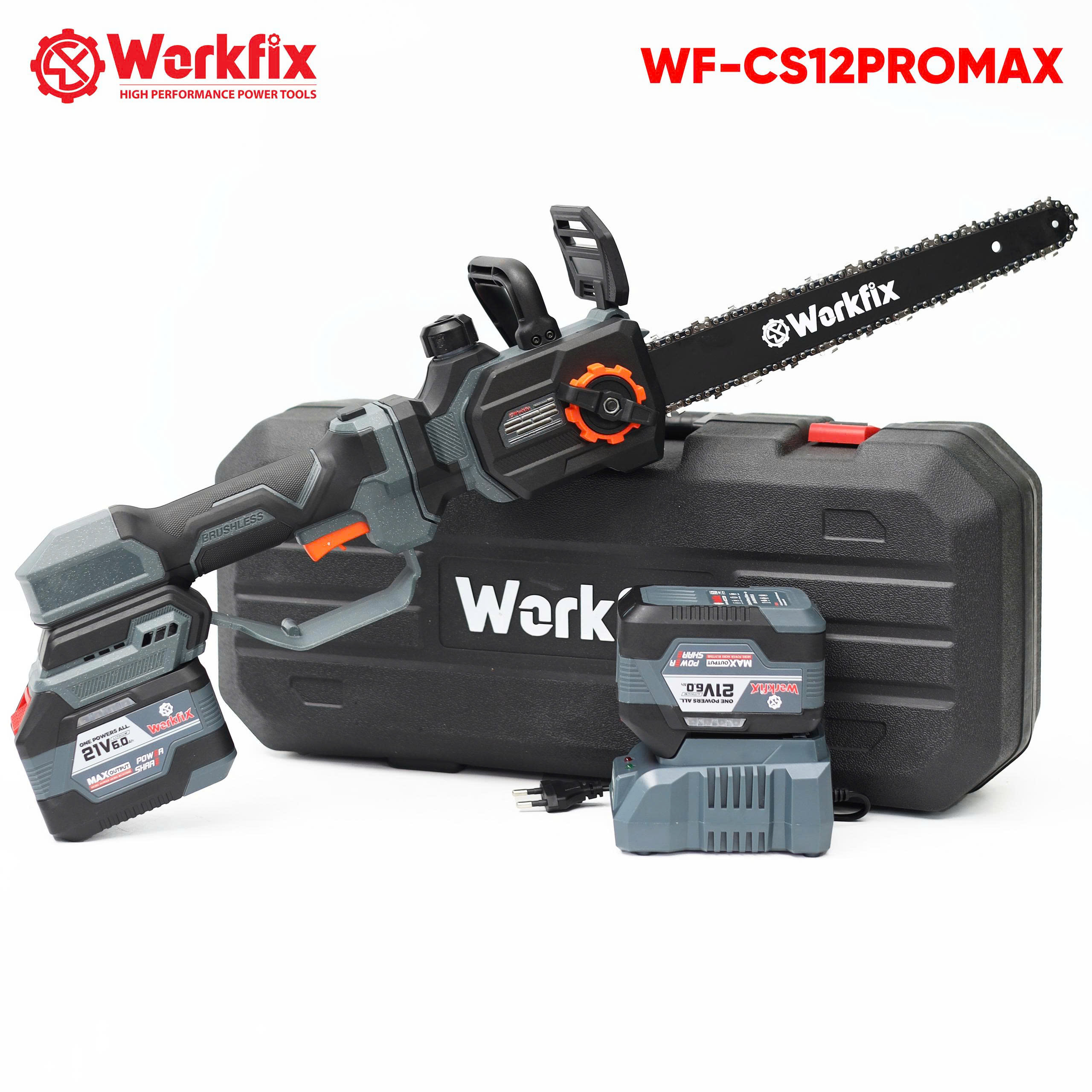 Máy cưa xích 12 inch Workfix WF-CS12PROMAX - Tra nhớt tự động - Tích hợp cần nối dài 4 Máy cưa xích 12 inch Workfix WF-CS12PROMAX - Tra nhớt tự động - Tích hợp cần nối dài - Ảnh 4