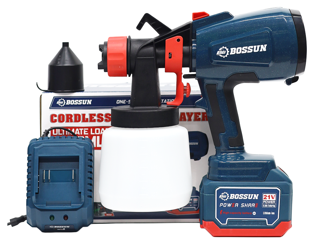 Cấu tạo chi tiết trọn bộ Máy phun sơn pin Boshun BS-SP1000X