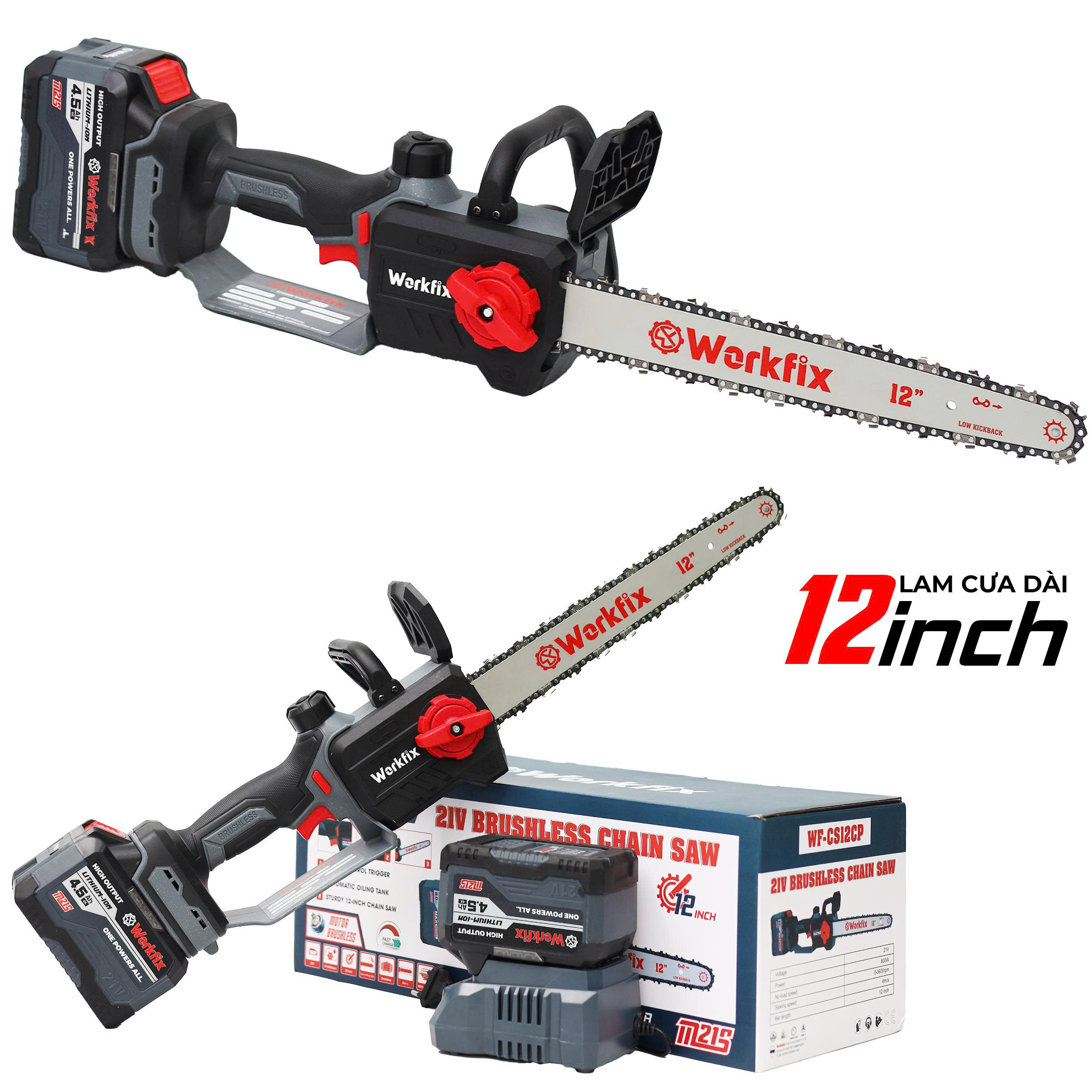 Máy cưa xích Workfix WF-CS12CV