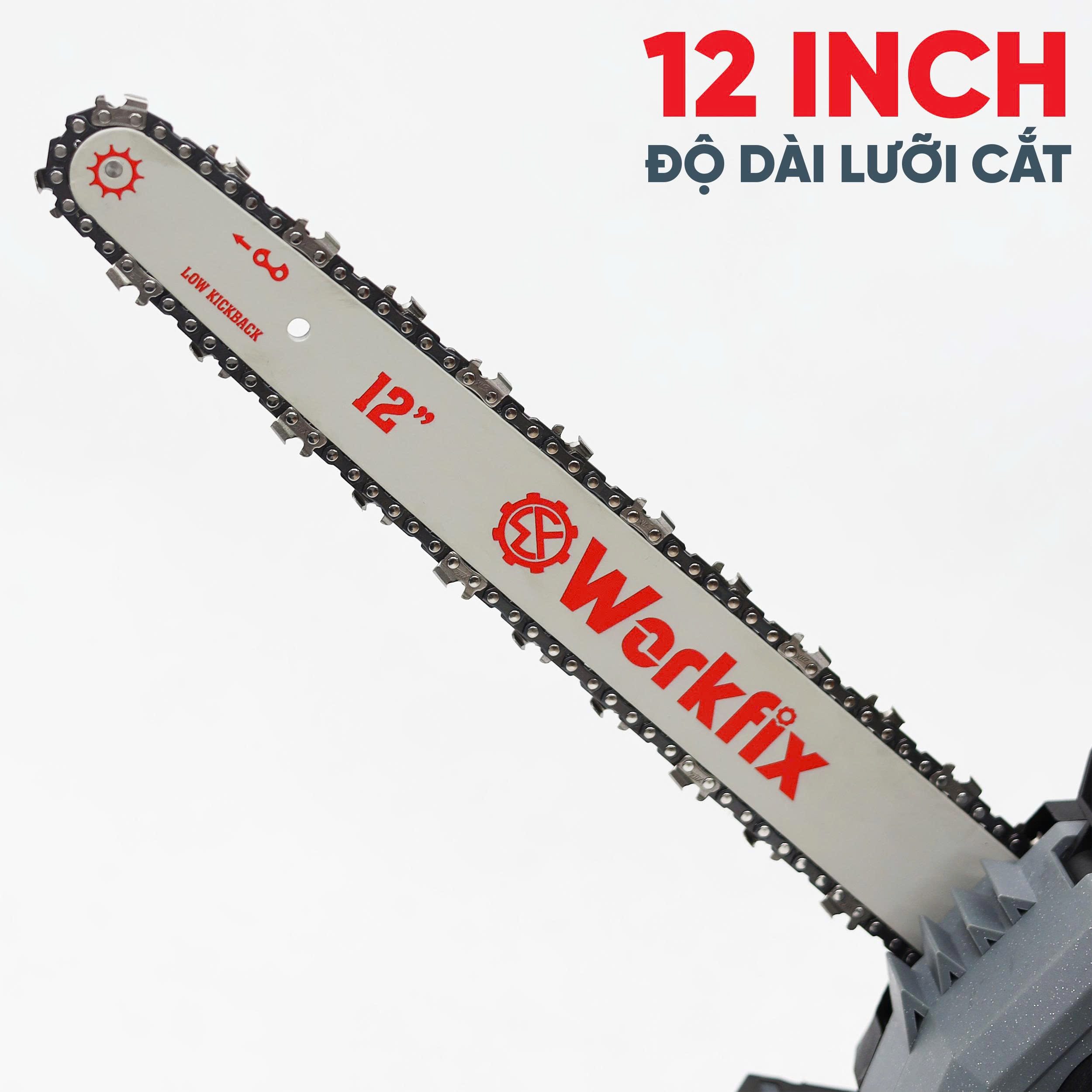 Máy cưa xích Workfix WF-CS12CV - Lam dài 12inch - Tra nhớt tự động 9 Máy cưa xích Workfix WF-CS12CV - Lam dài 12inch - Tra nhớt tự động - Ảnh 9