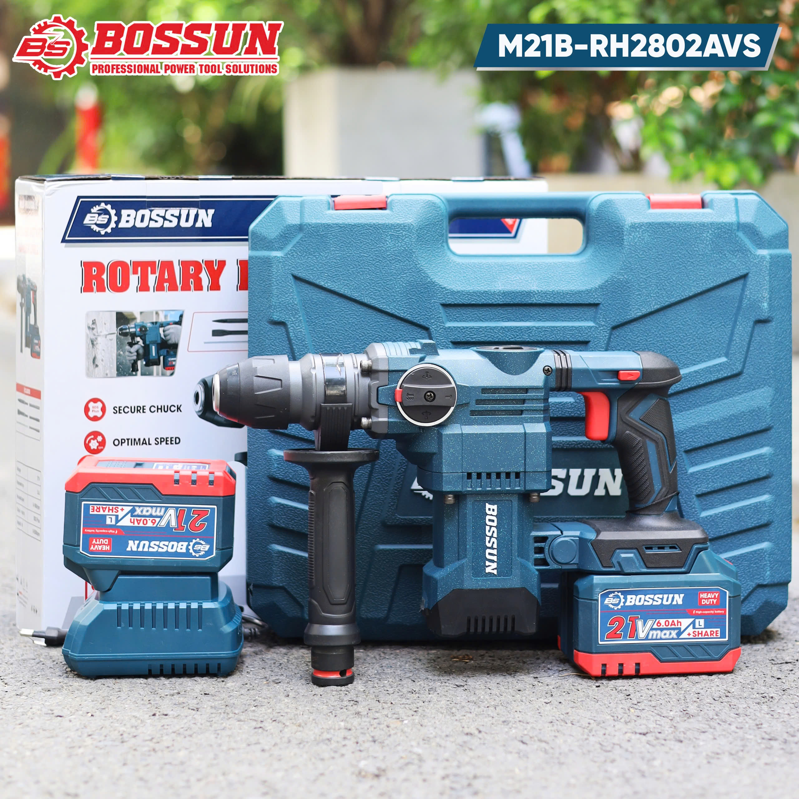 Máy khoan bê tông Bossun M21B-RH2802AVS - Lực đập 3.6J 8 Máy khoan bê tông Bossun M21B-RH2802AVS - Lực đập 3.6J - Ảnh 8