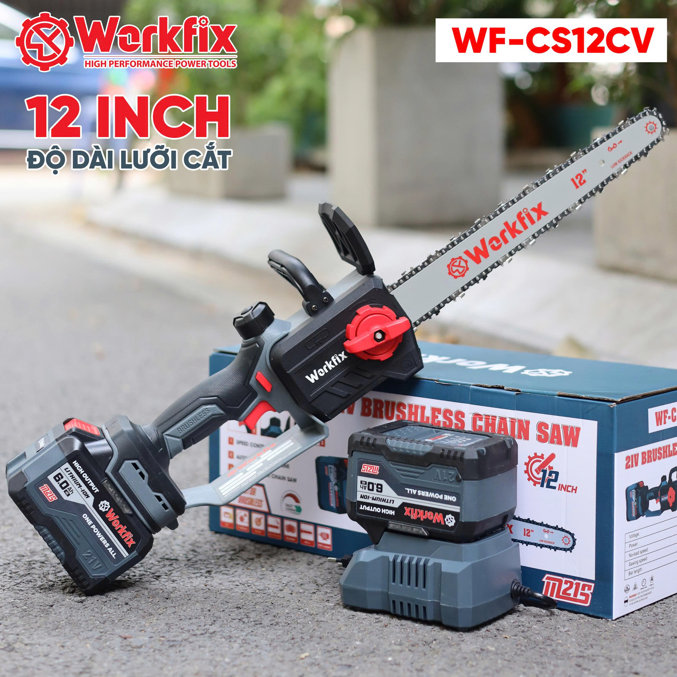 Máy cưa xích Workfix WF-CS12CV - Lam dài 12inch - Tra nhớt tự động 13 Máy cưa xích Workfix WF-CS12CV - Lam dài 12inch - Tra nhớt tự động - Ảnh 13