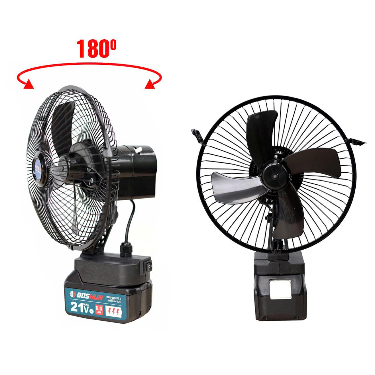 [ Sản phẩm mới ] Quạt tích điện mini để bàn 8 inch Boshun BS-Q08 - Quay 180°