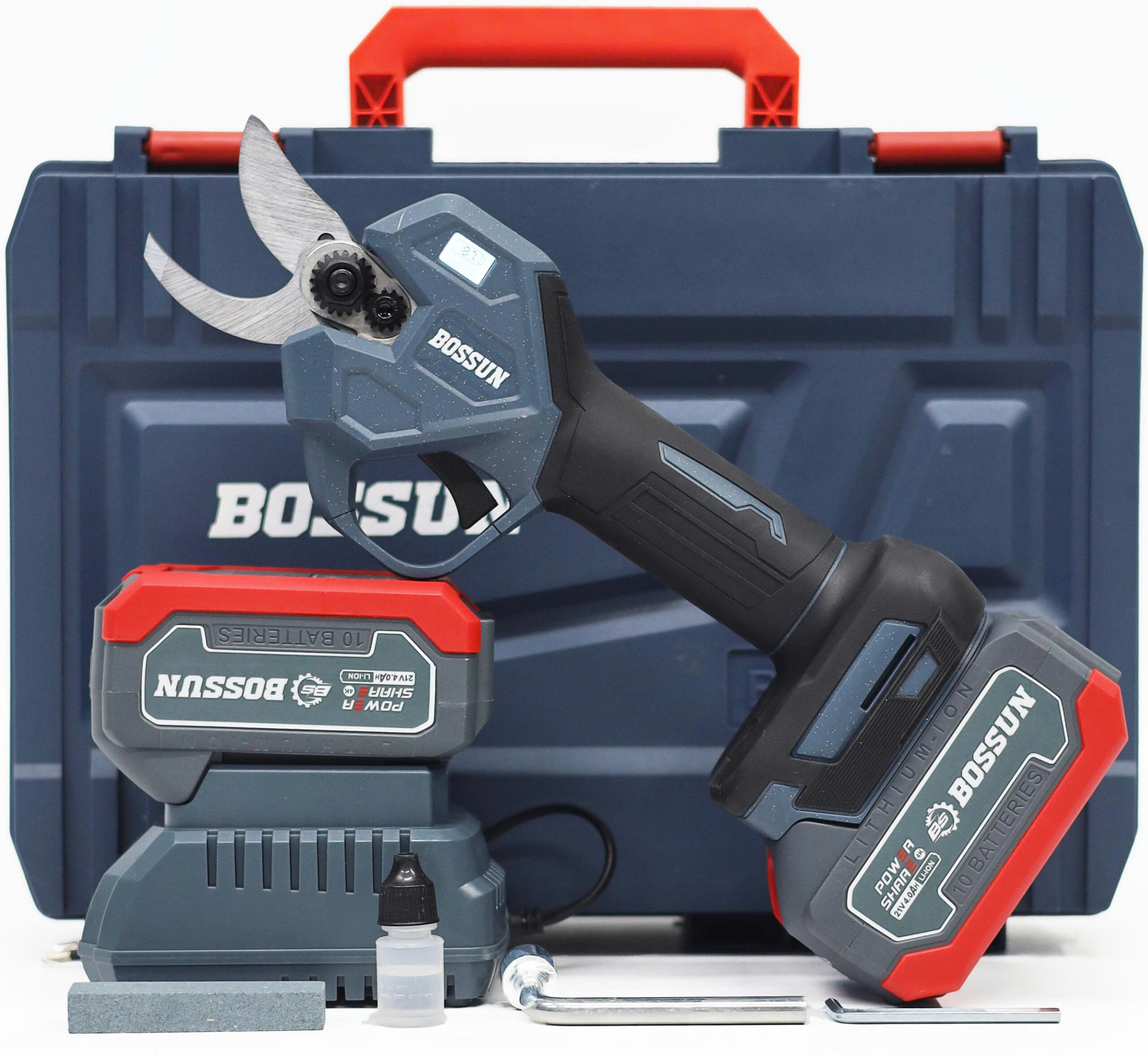 Kéo cắt cành pin Bossun M21B-CP0230M - 2 cấp chỉnh lưỡi - Động cơ không than
