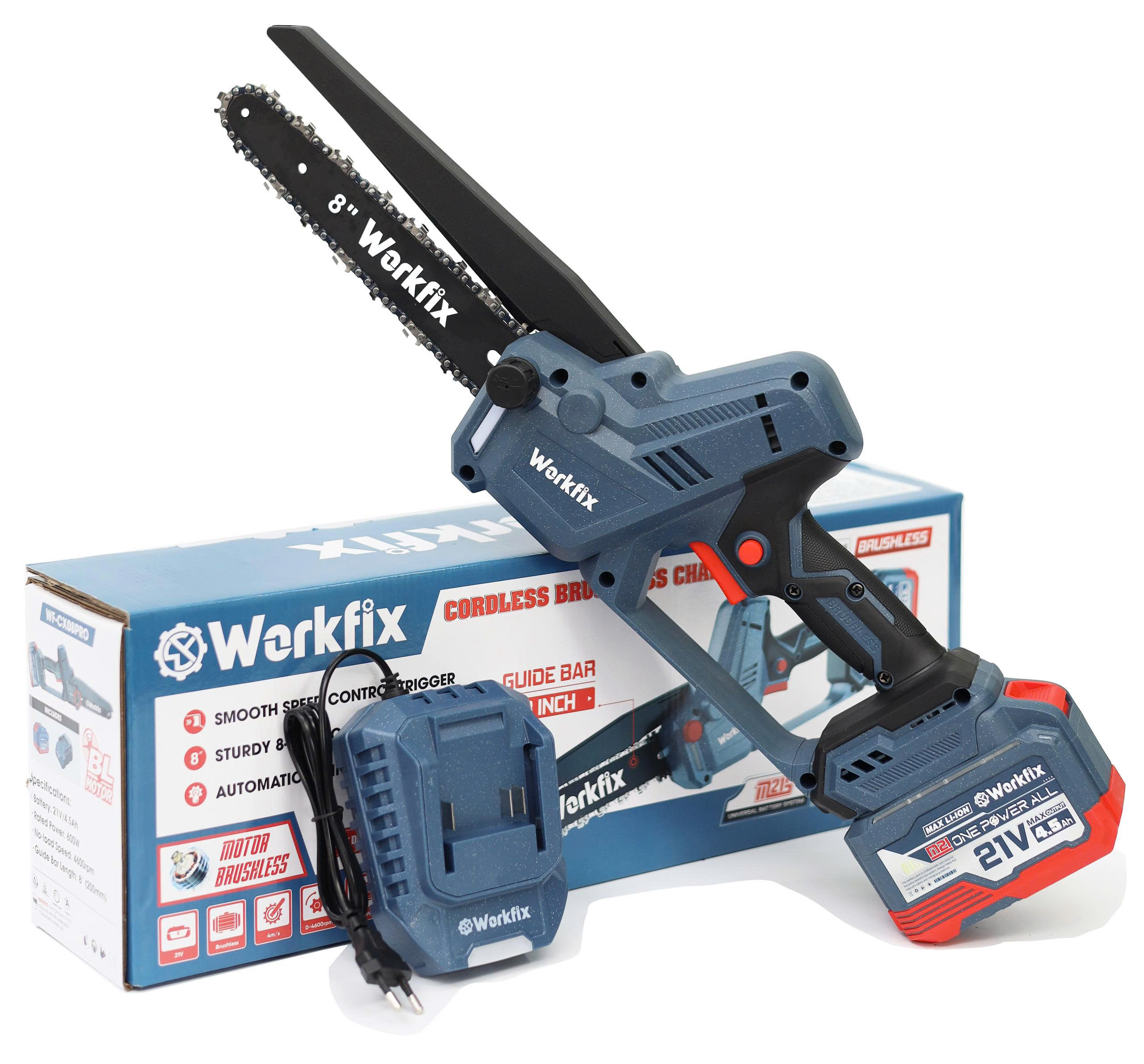 Máy cưa xích pin Workfix WF-CS0802PRO