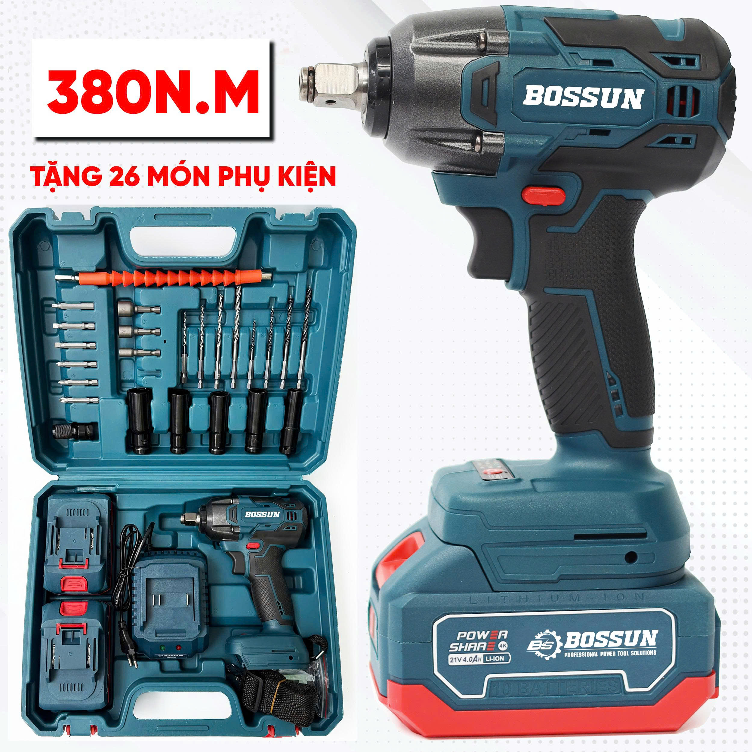 Máy siết Bulong Bossun BS-IW380BL - Lực siết tối đa: 360N - Động cơ không chổi than 5 Máy siết Bulong Bossun BS-IW380BL - Lực siết tối đa: 360N - Động cơ không chổi than - Ảnh 5