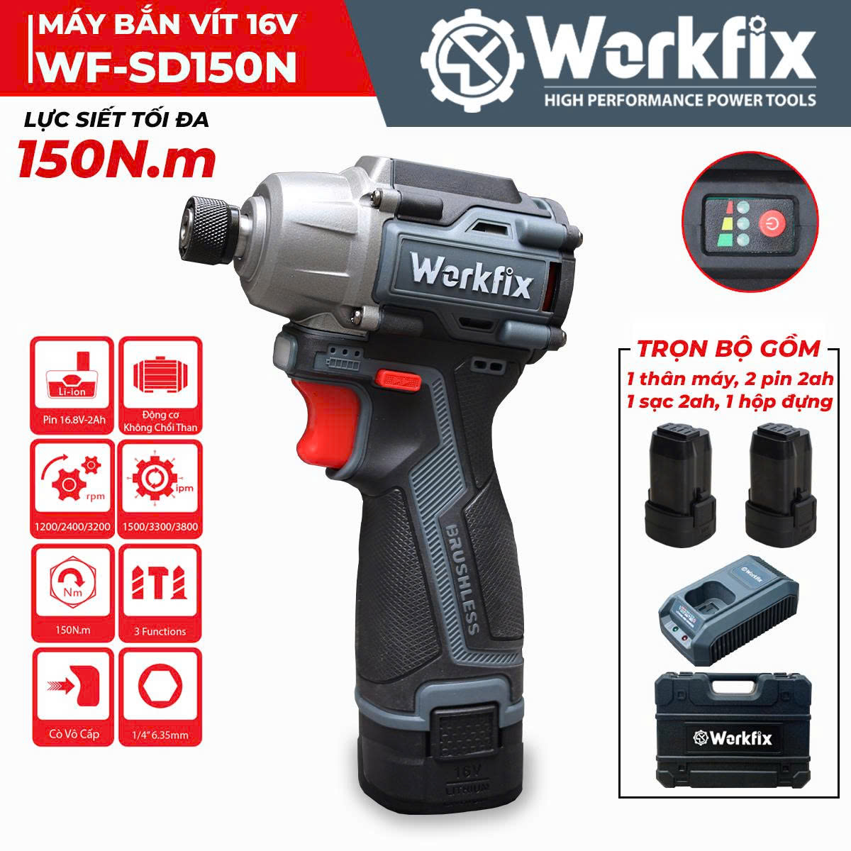 Máy chuyên vít Workfix WF-SD150PRO