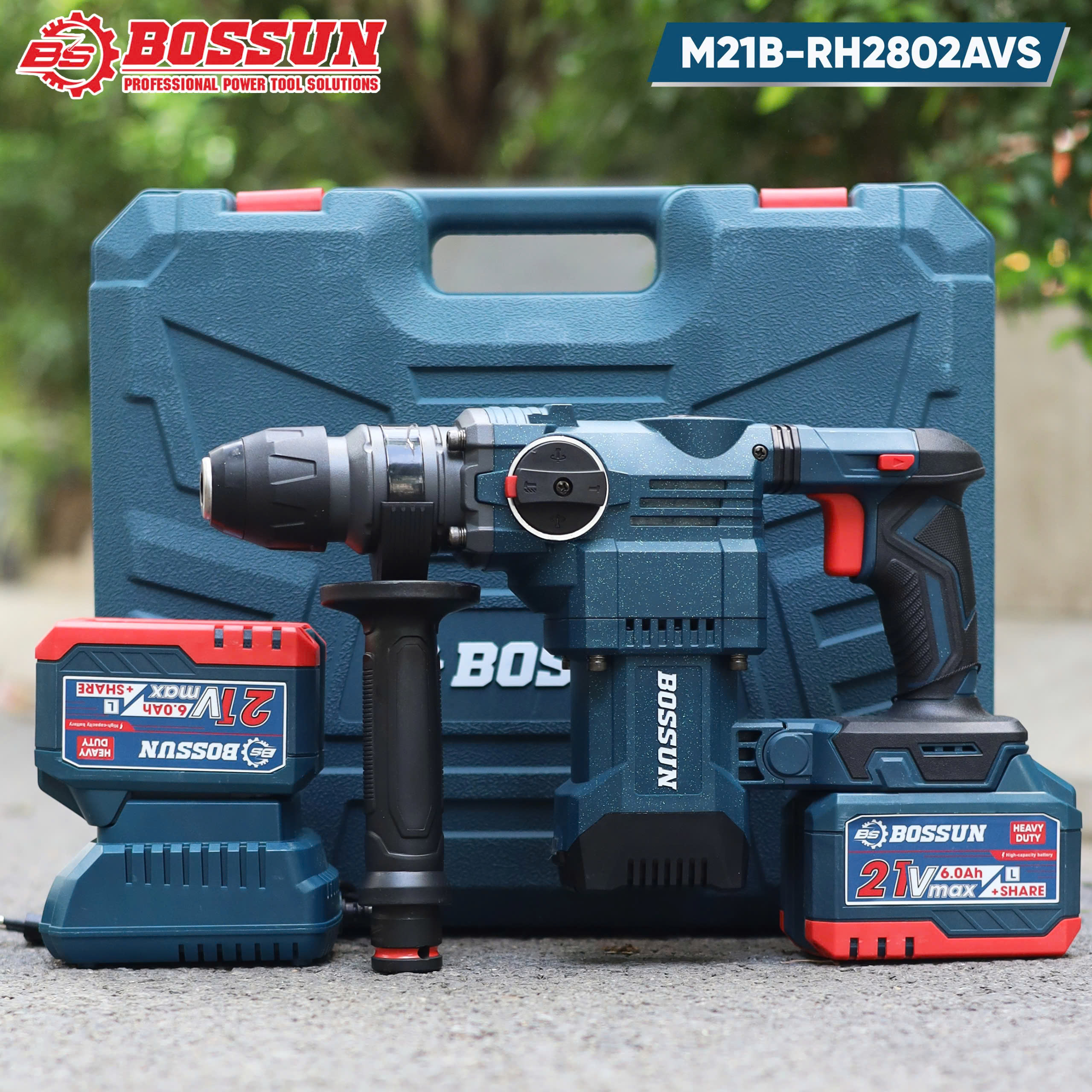 Máy khoan bê tông Bossun M21B-RH2802AVS - Lực đập 3.6J 9 Máy khoan bê tông Bossun M21B-RH2802AVS - Lực đập 3.6J - Ảnh 9