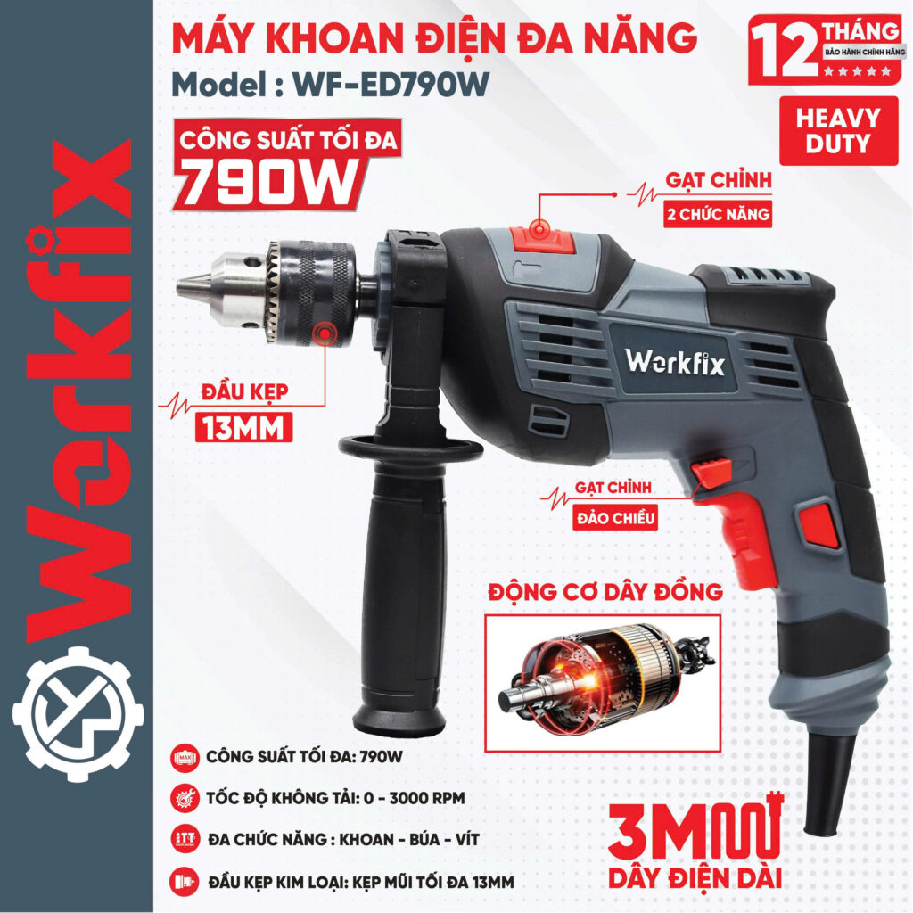 may khoan dien dau kep 13mm WF ED790W 1