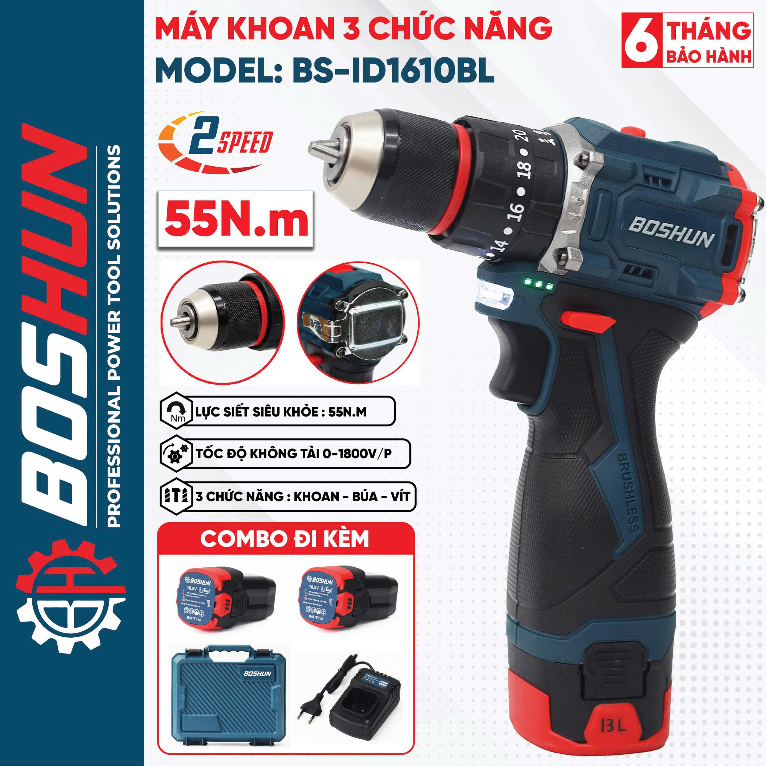 may khoan pin M16B ID1610BL