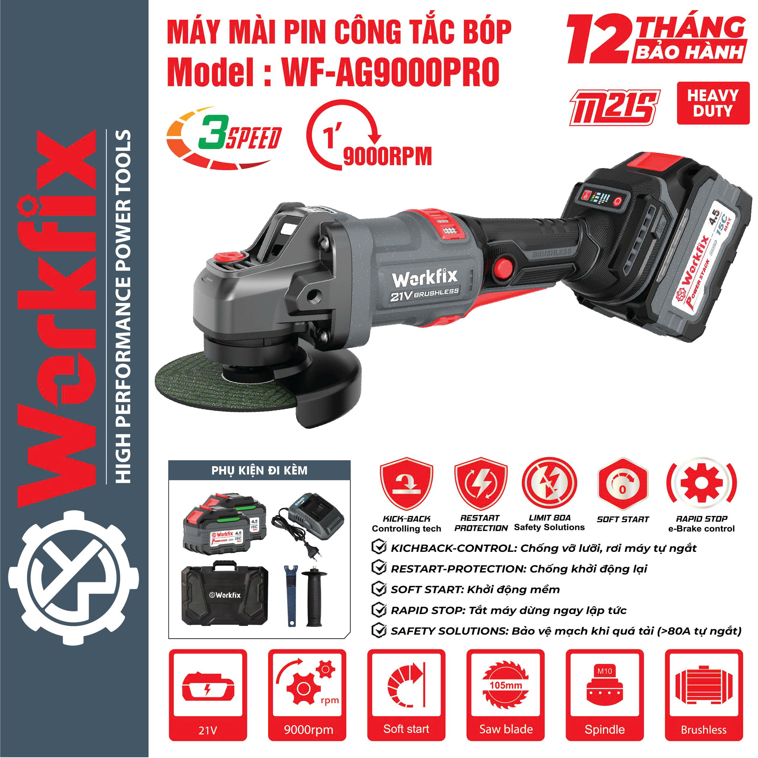 Máy mài góc Workfix WF-AG9000ATC-3 cấp tốc độ-Động cơ không chổi than-Chống sốc đá 7 Máy mài góc Workfix WF-AG9000ATC-3 cấp tốc độ-Động cơ không chổi than-Chống sốc đá - Ảnh 7