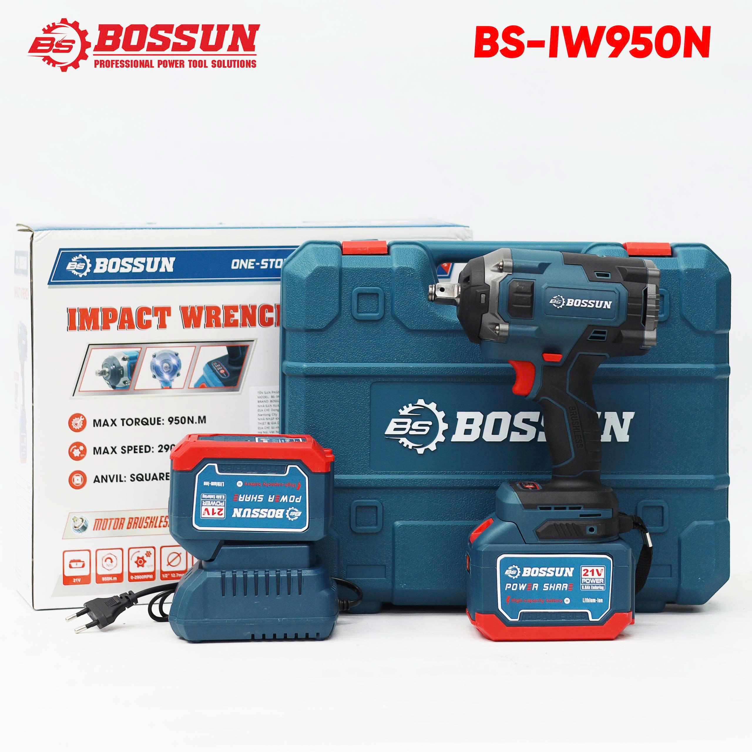 Máy siết Bulong Bossun BS-IW950N - 3 cấp tốc độ - Lực siết 950N. 4 Máy siết Bulong Bossun BS-IW950N - 3 cấp tốc độ - Lực siết 950N. - Ảnh 4