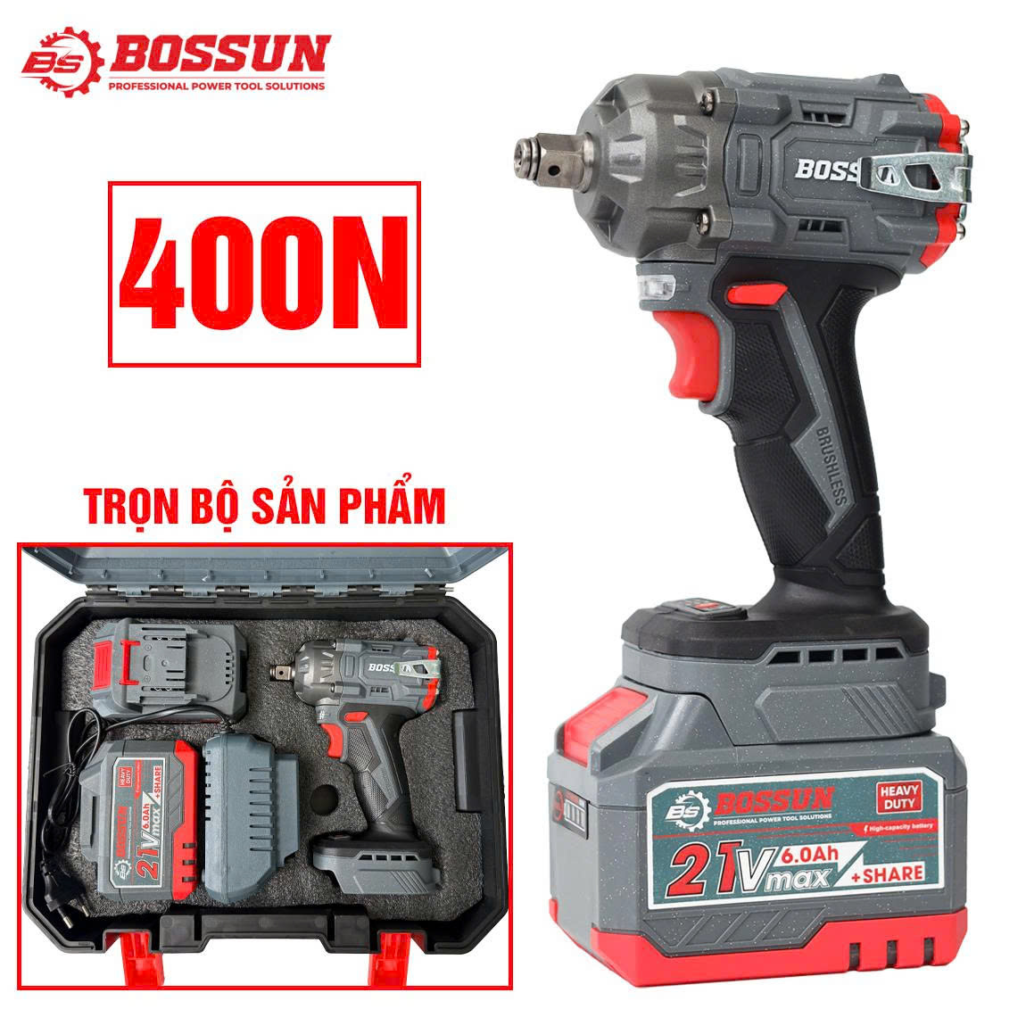 Máy siết bulong pin Bossun M21B-IW400NV - Lực siết 400N.m - 3 tốc độ - Có AUTOSTOP thông minh 8 Máy siết bulong pin Bossun M21B-IW400NV - Lực siết 400N.m - 3 tốc độ - Có AUTOSTOP thông minh - Ảnh 8