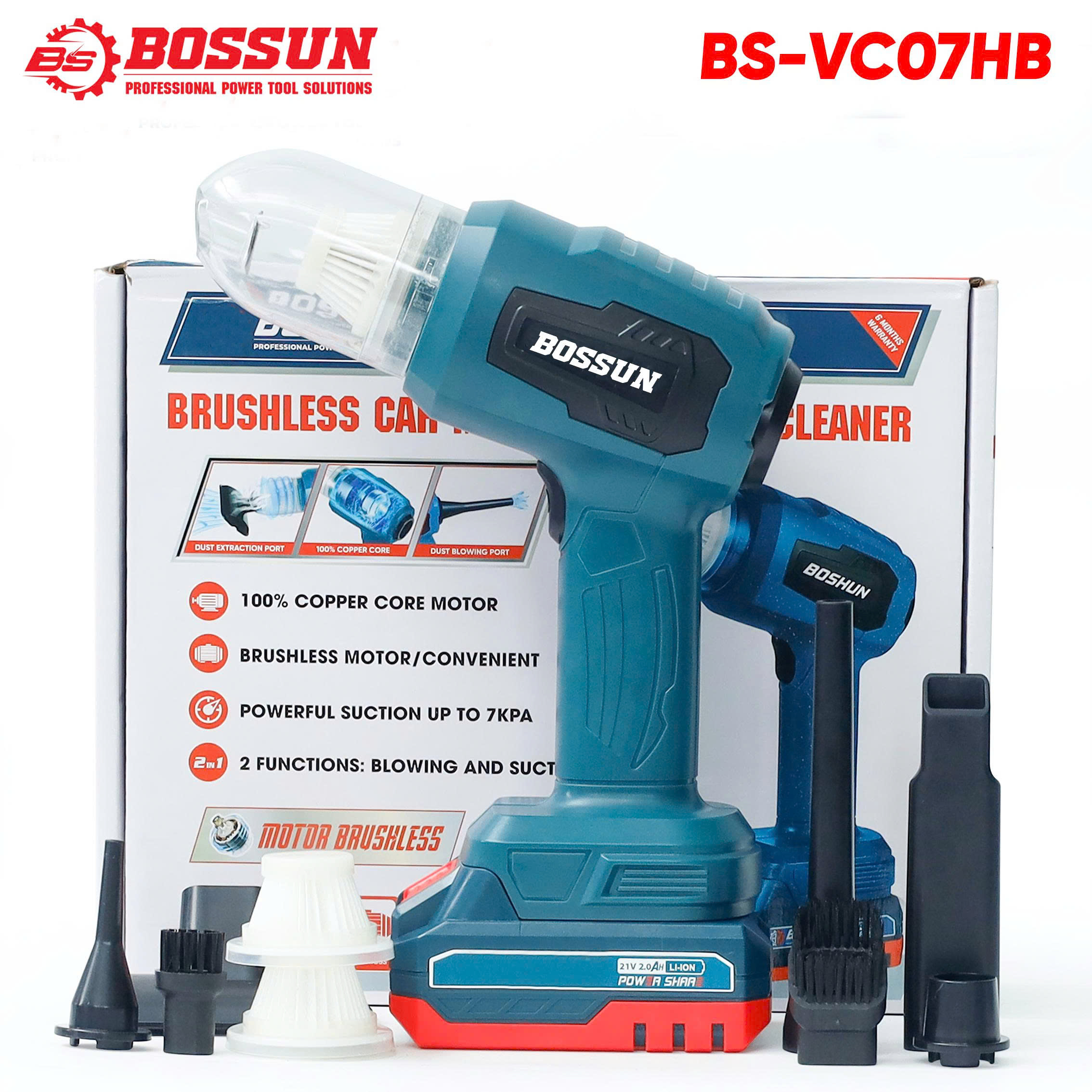 Máy hút bụi mini không dây Bossun BS-VC07HB