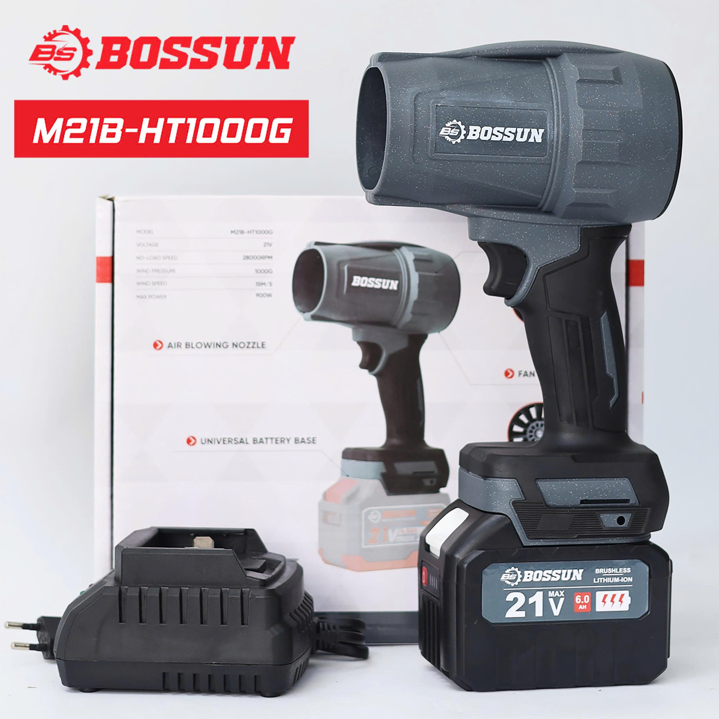 Máy thổi phản lực Bossun M21B-PL1000G - Động cơ không chổi than - Vừa thổi vừa hút