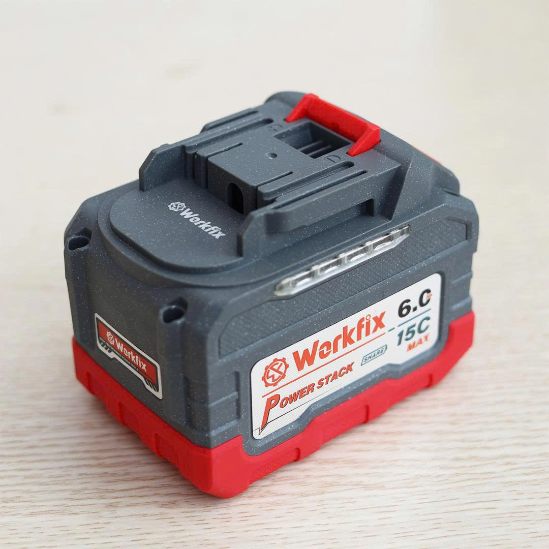 Combo Pin 15 Cell dung lượng cao - Dòng xả 15C+sạc nhanh 2A Workfix WF-BK6015MAX 6 Combo Pin 15 Cell dung lượng cao - Dòng xả 15C+sạc nhanh 2A Workfix WF-BK6015MAX - Ảnh 6