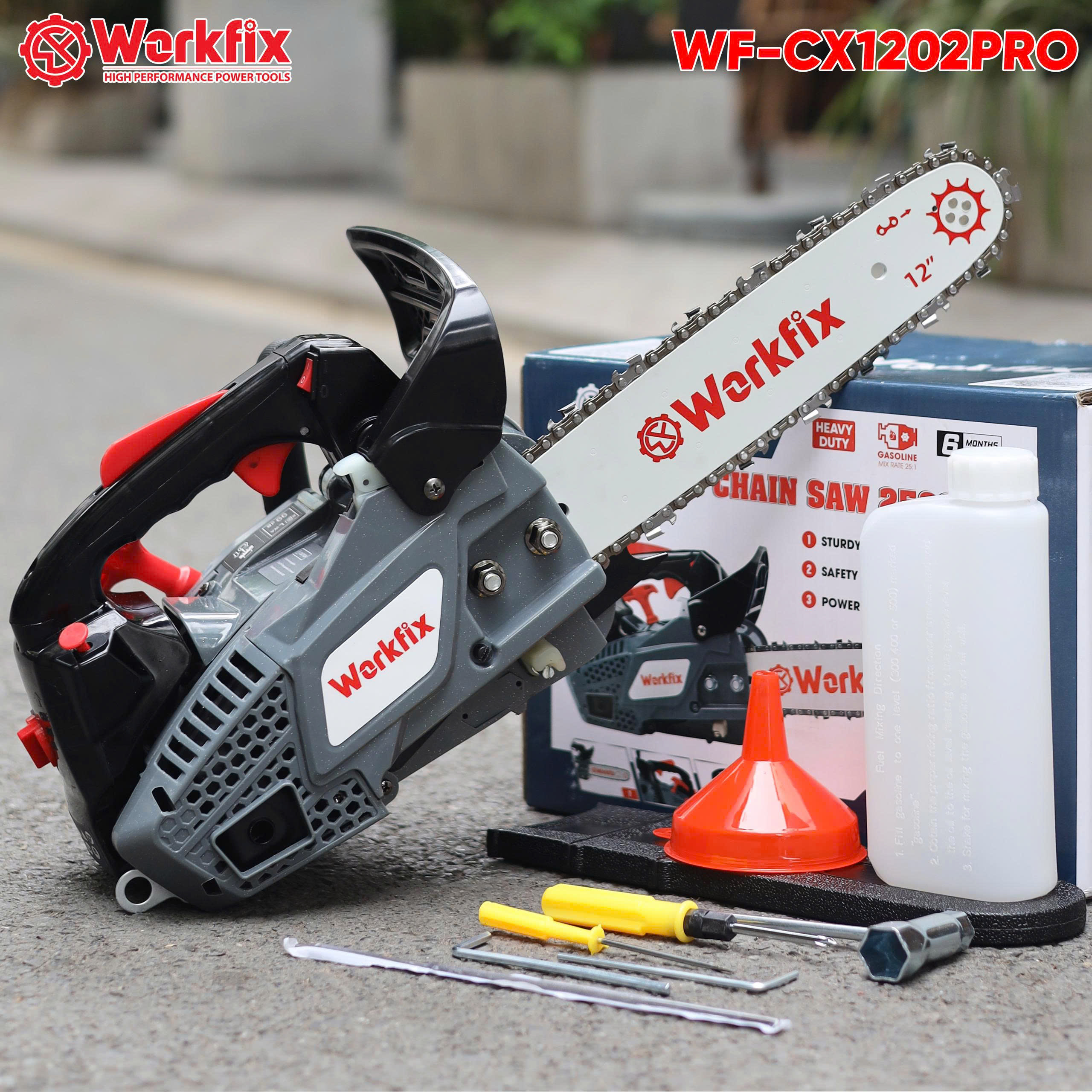 Máy cưa xăng Workfix WF-CX1202PRO - Lam 12 inch - Công suất 900W 8 Máy cưa xăng Workfix WF-CX1202PRO - Lam 12 inch - Công suất 900W - Ảnh 8