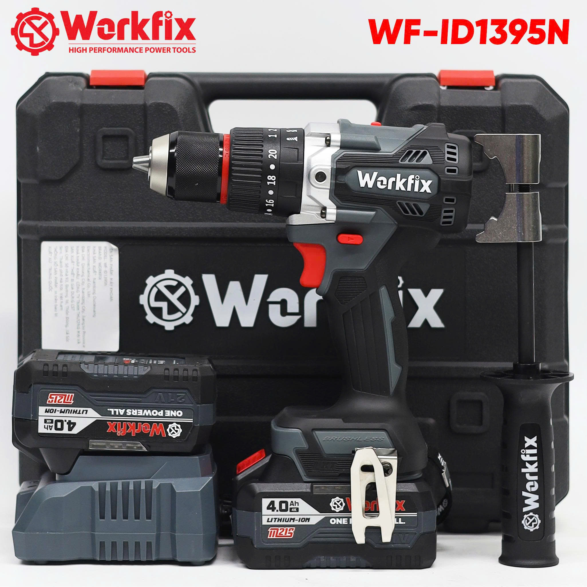 Máy khoan pin Workfix WF_ID1395N_ 3 chức năng_Động CƠ Lõi Đồng