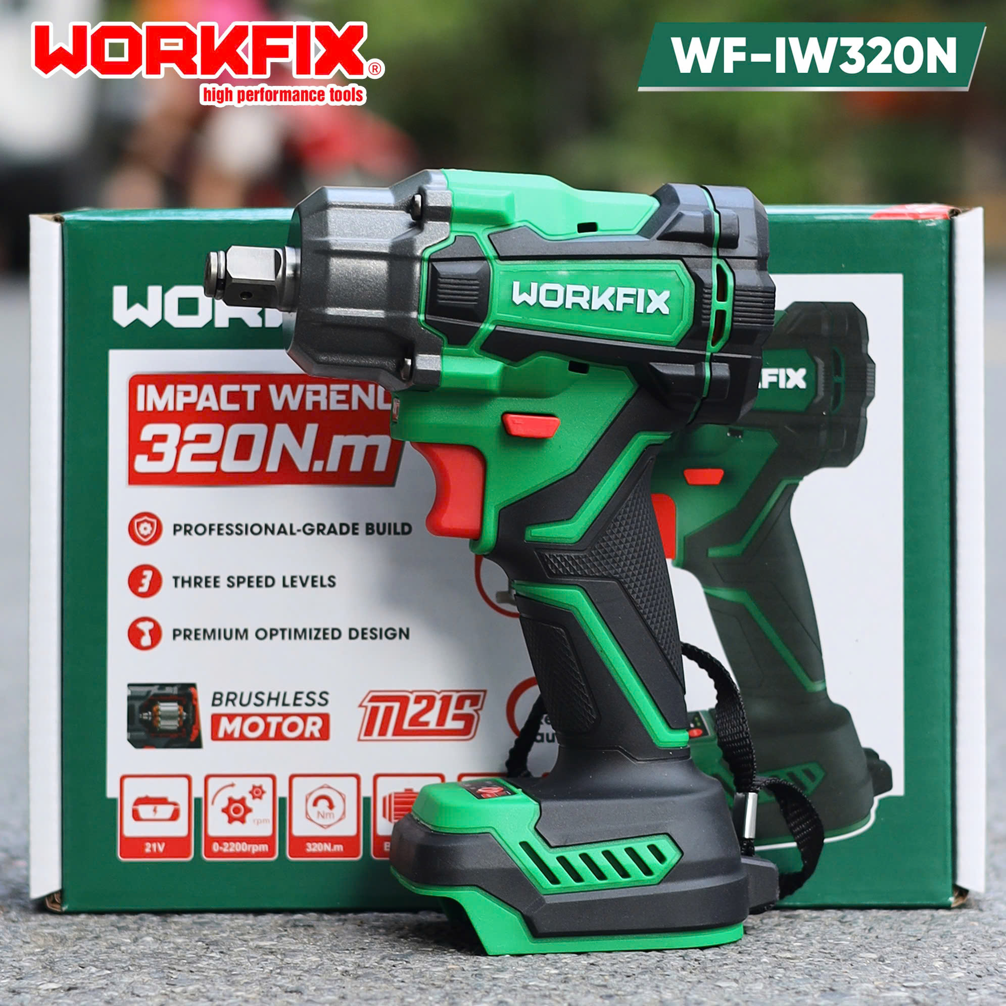 Thân Máy Siết Bulong Workfix WF-IW320N - Lực Siết 320N.m - Đầu Đa năng 4 IN 1 - Động Cơ Không Chổi Than 4 Thân Máy Siết Bulong Workfix WF-IW320N - Lực Siết 320N.m - Đầu Đa năng 4 IN 1 - Động Cơ Không Chổi Than - Ảnh 4