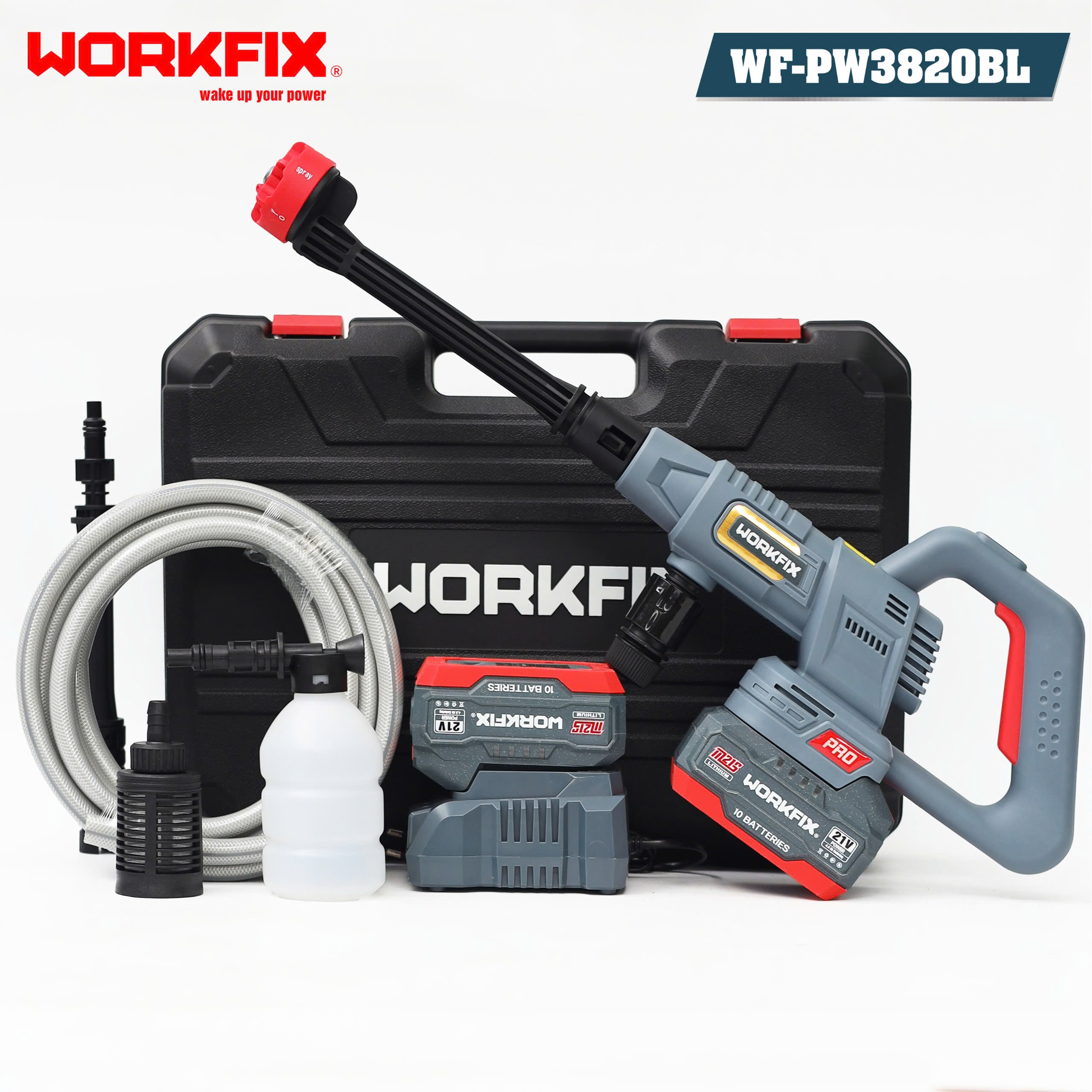 Máy rửa xe pin Workfix WF-PW3820BL - Công suất 305W 7 Máy rửa xe pin Workfix WF-PW3820BL - Công suất 305W - Ảnh 7