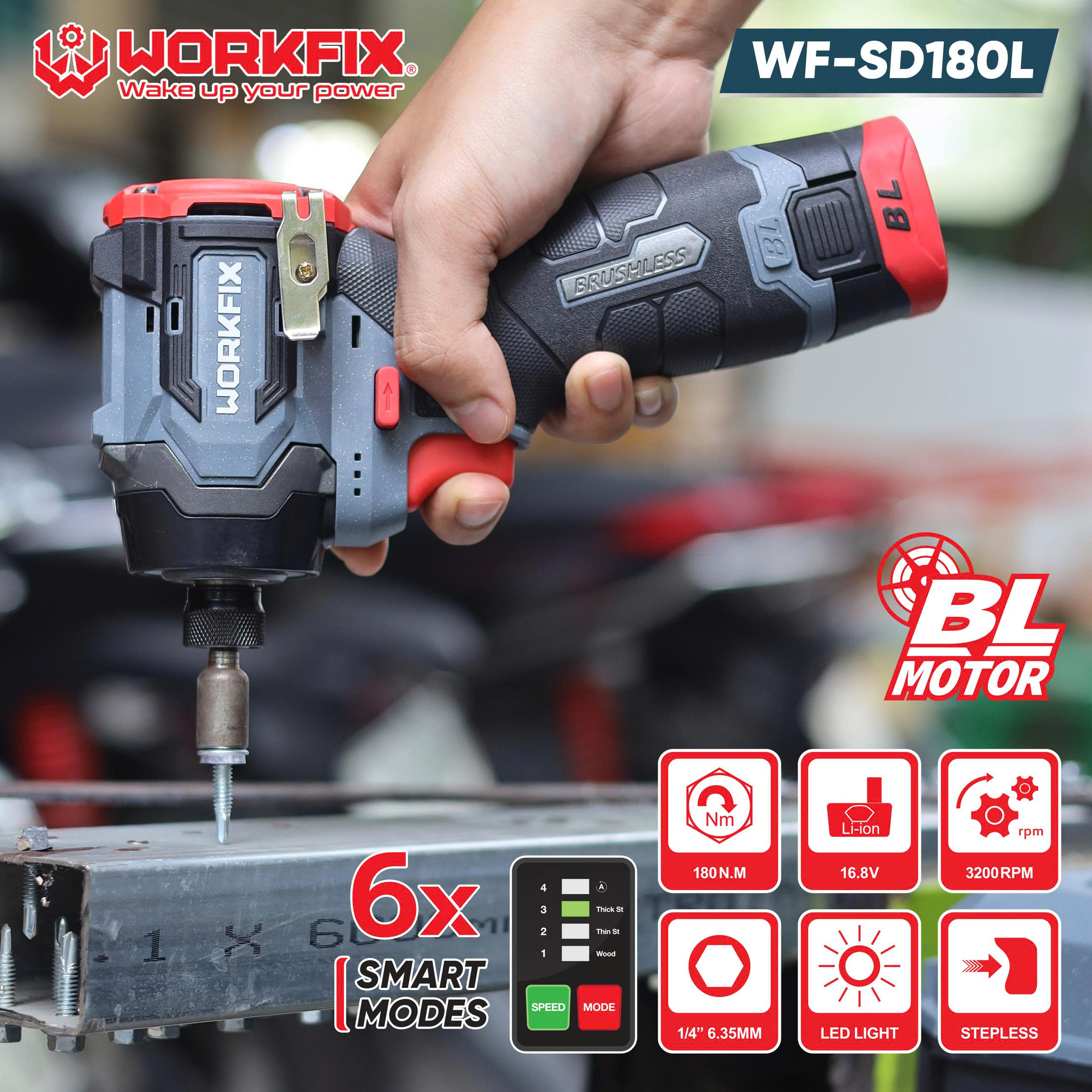 Máy chuyên vít lực siết 180N Workfix WF-SD180L 8 Máy chuyên vít lực siết 180N Workfix WF-SD180L - Ảnh 8